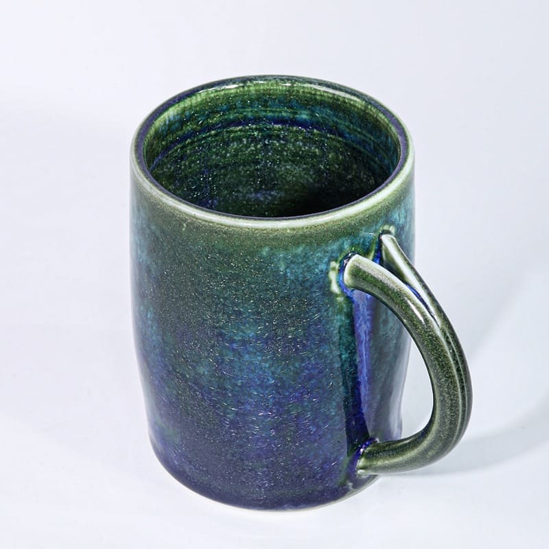 Dark Green Mug -Split Handle