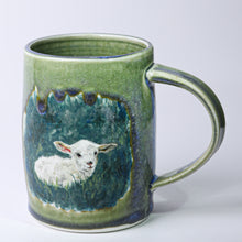 Load image into Gallery viewer, Light Green Mug - Baby Sheep
